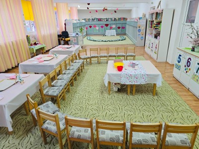 Sala de grupă pregătită de Ziua Iubirii